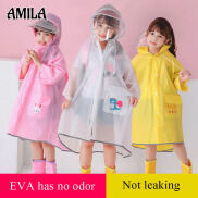 AMILA Áo Mưa Trẻ Em Áo Mưa Dài Cho Học Sinh Tiểu Học Bé Trai Và Bé Gái Kèm
