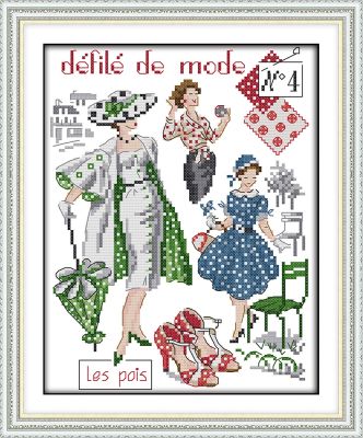 【CC】 Fashion models cross stitch kit 14ct 11ct count printed stitches embroidery handmade needlework