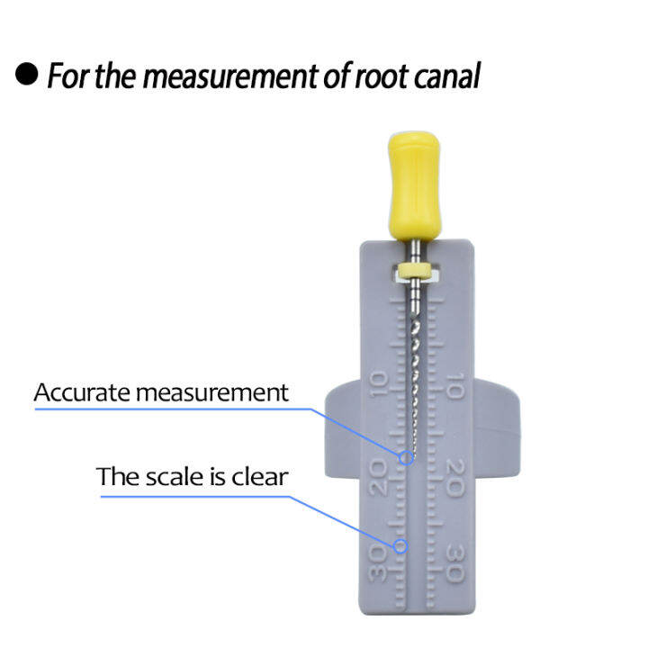Dental tools root canal ruler Dental measuring ruler dental ring ruler plastic high temperature