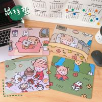 Cartoon Girl Mouse Pad Anti-student Notebook Pad Keyboard Cute Protection Pad Office Desktop Non-slip Waterproof Mouse Pad