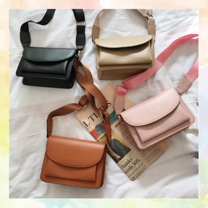 Plain Leather Sling Bag | Lazada PH