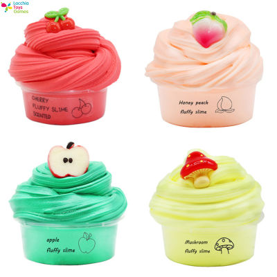 LT【ready stock】Slime Colored Crystal Mud Fruit Cake Shape Plasticine Anti-stress Squishmallow Ramen Mud For Kids Boys Girls1【cod】