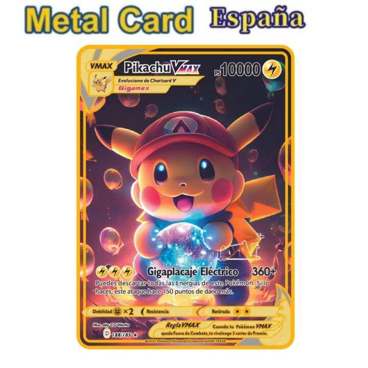 Pikachu VMAX Gold Metal Pokemon Card