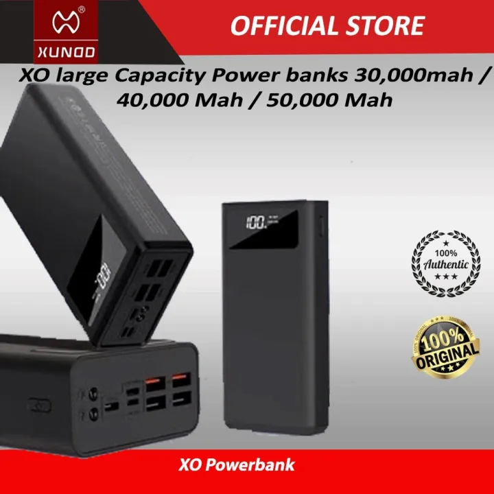 XO large Capacity Power banks 30000mah / 40000 Mah / 50000 Mah Power