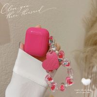 【CC】 Korea Pink Earphone Airpods 3 Soft Bluetooth Cover 1 2 With Chain