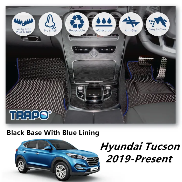 TRAPO Customize Car Floor Mat for Hyundai Tucson 2019Present Black