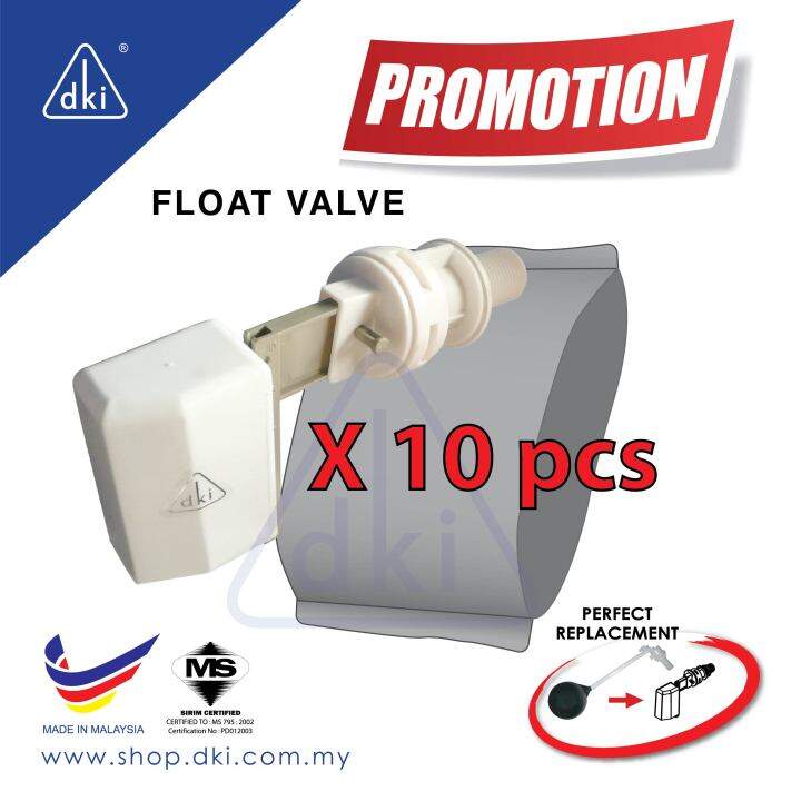 DKI Standard PVC Toilet Inlet Cistern Float Valve Stop Water Flush