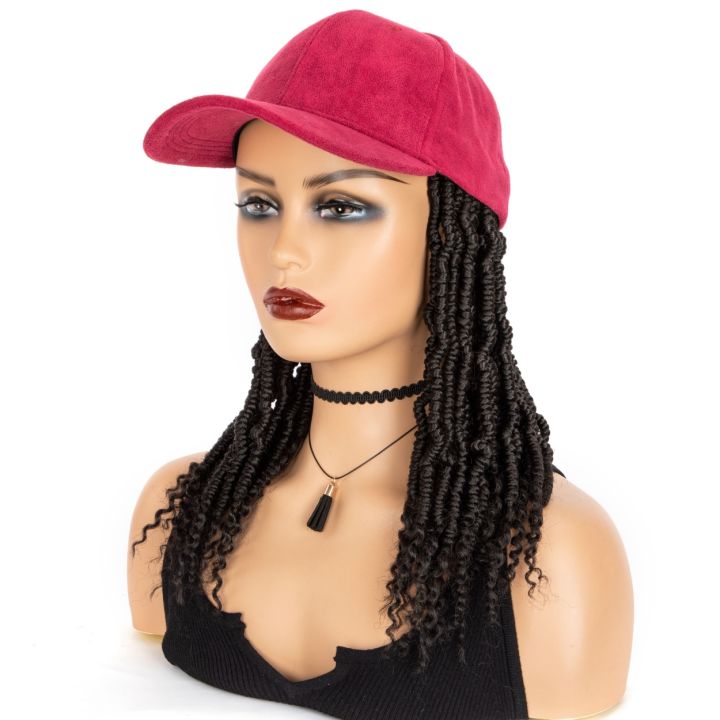 wigera-วิกผมสังเคราะห์ถักสั้นพร้อมหมวกเบสบอล-วิกผมขายร้อน-spring-box-braids-นามสกุลผมพร้อมหมวกสีดำ-วิกผมสำหรับผู้หญิง