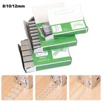 1000pcs U/Door/T Shaped Nail Shaped Stapler For Wood Furniture Interior Decoration Garden Workshop Silver 8/10/12mm Fixed Tools Staplers Punches