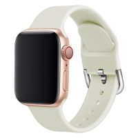 【CHUYANG SHOP】  สายซิลิโคนสำหรับ Apple Watch Band 40มม. 44มม. 45มม. 41มม. 38มม. 42มม. 44มม. สายนาฬิกายางสร้อยข้อมือ IWatch Serie 3 4 5 6 Se 7 Band