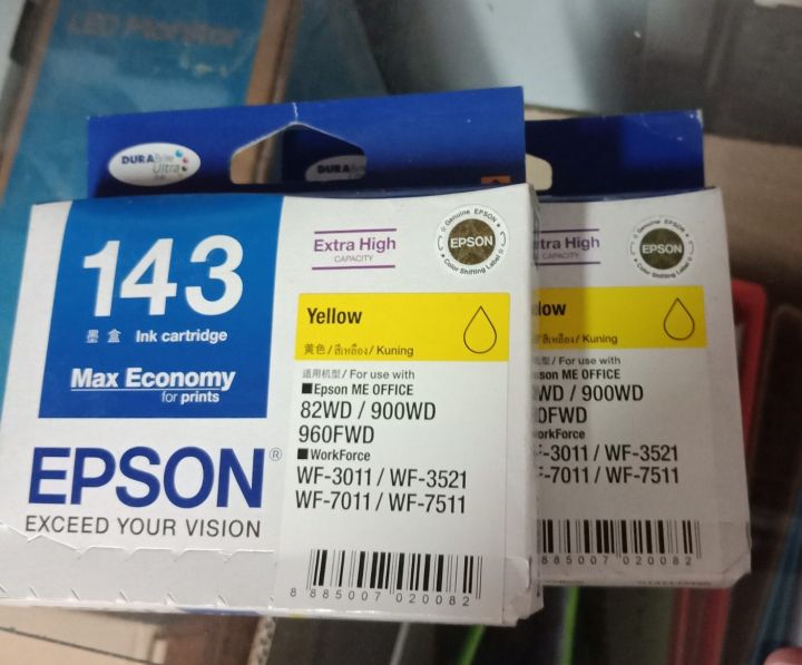 หมึก-epson-143-yellow-t143490-หมึกแท้-100-เป็นสินค้า-clearance-sale-ค่ะ-epson-143-yellow