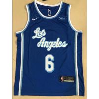 เสื้อผ้าบอลที่นิยมมากที่สุด เสื้อกีฬาบาสเก็ตบอล ลายทีม NBA jersey Los Angeles Lakers No.6 Lebron James LJnchi24CFjfep03 10 แบบ