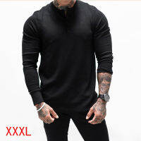 （Ready Stock）? Mens Spring And Autumn Muscle Workout Brothers Leisure Sports Long Sleeve Stretch T-Shirt Light Board Without Logo YY