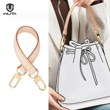 100% Geunnie Leather Bag Strap For LV Noe Handle Straps Handbag Crossbody  Short Shoulder Belts Bag Accessories