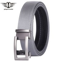 Luxury Designer Fashion Green Black Orange Khaki Gray Belts For Men Leather Nylon Belt With Automatic Buckle Casual Cinto B81 Belts