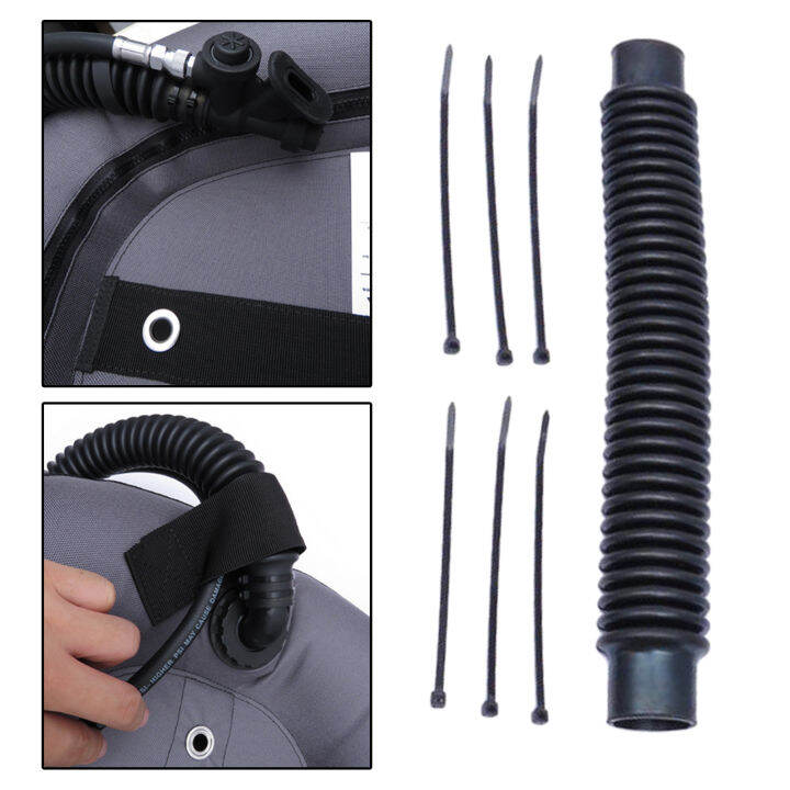 Fogong Diving BCD Inflator Hose Durable Scuba Dive Corrugated Oval