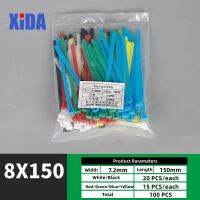 [HOT BAIKLLXJWOGI 579] 100 Buah Ikatan Kabel Zip Plastik Dapat Digunakan Kembali 8x15 0/200/250/300 May Longgar Dapat Dilepas Nilin Slipknot 8/10 Inci Pakaur Dapat Dilepas Dilepas Dilepas Dulang