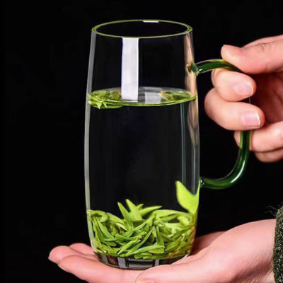 Sloki Kaca ถ้วยชาเขียวซิลิกอนโบรอนสูงถ้วยทำชาโปร่งใสใช้ในครัวเรือนถ้วยน้ำทนอุณหภูมิสูงถ้วยดื่มสนุกสำหรับผู้ชาย