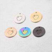 [COD] mirror stainless steel hollow heart love matching pendant peach set accessories