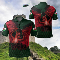 2023 NEW Summer Style Welsh Dragon Thorny Unisex Adult Polo Shirtsize：XS-6XLNew product，Canbe customization high-quality