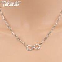 Tenande New Fashion Silver Color Charm Jewelry Infinity Choker Necklaces Pendants for Women Party Jewelry Gifts Bijuter Colar