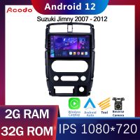 Acodo Android 12 Car Radio Multimedia Video Player For Suzuki Jimny 2007 - 2012 GPS Navigation Auto Carplay 2 Din DVD IPS Touch Screen WiFi Wireless Carplay Recorder BT FM Steering wheel controls Stereo Car Audio