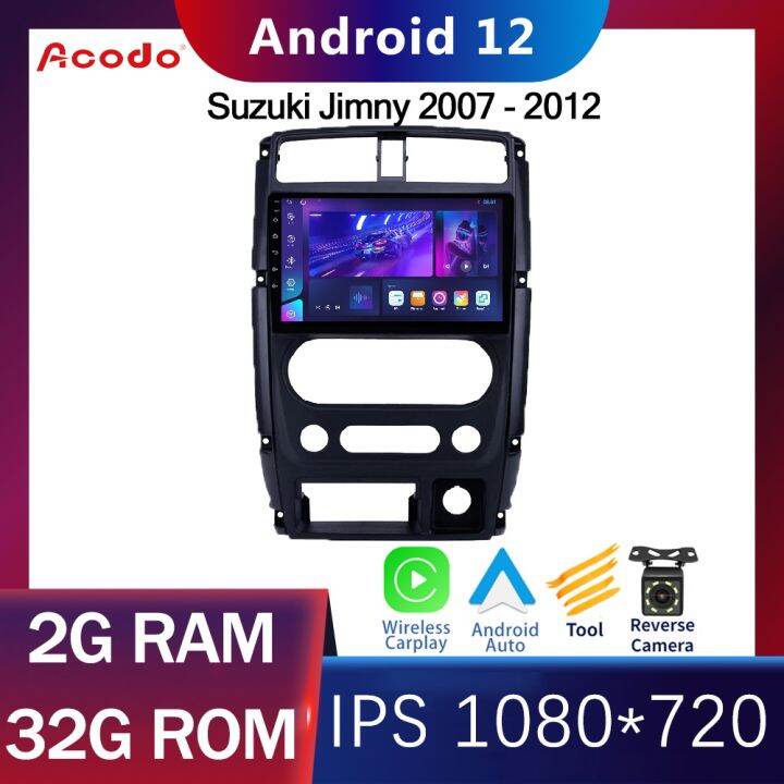 acodo-android-12-car-radio-multimedia-video-player-for-suzuki-jimny-2007-2012-gps-navigation-auto-carplay-2-din-dvd-ips-touch-screen-wifi-wireless-carplay-recorder-bt-fm-steering-wheel-controls-stereo