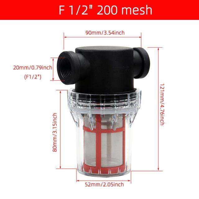 304-stainless-steel-filter-screen-200-mesh-pre-filter-water-pump-filter-1-2-inch-3-4-inch-1-inch-filter