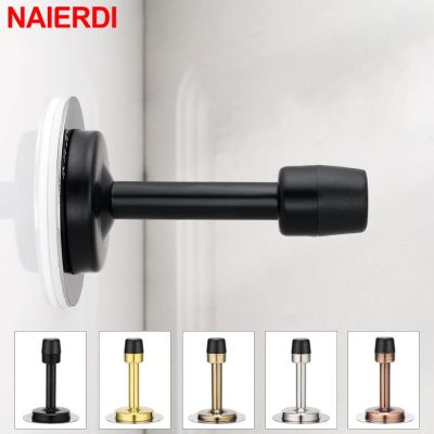 【DT】hot！ NAIERDI Door Stops Wall Mounted Stopper Rubber Holder Catch Floor Fitting With Screws Bedroom Hardware
