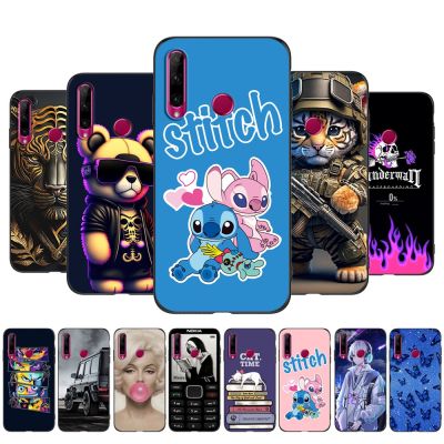 For Honor 10i Case HRY-LX1T Case Silicon Back Cover Phone Case On Huawei Honor 10i Honor10i 10 i 6.21inch black tpu case cute tiger cartoon bear