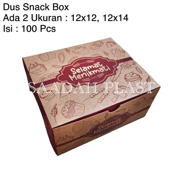 Isi Dus Snack Box Kraft Motif X X X Dus Kue Kotak Tempat Makan Selamat