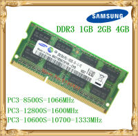 Samsung แล็ปท็อปหน่วยความจำ DDR3 4GB 2GB 1GB 1066 1333 1600 MHz PC3-10600 8500 12800โน๊ตบุ๊ค RAM 10600S 2G 4G