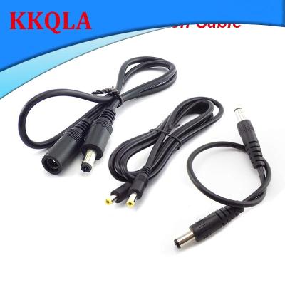 QKKQLA 12V DC Power Supply Extension Cable Male Female Plug Adapter 5.5mmx2.1mm 5.5*2.5mm Jack Extend Cord Wire For CCTV Camera