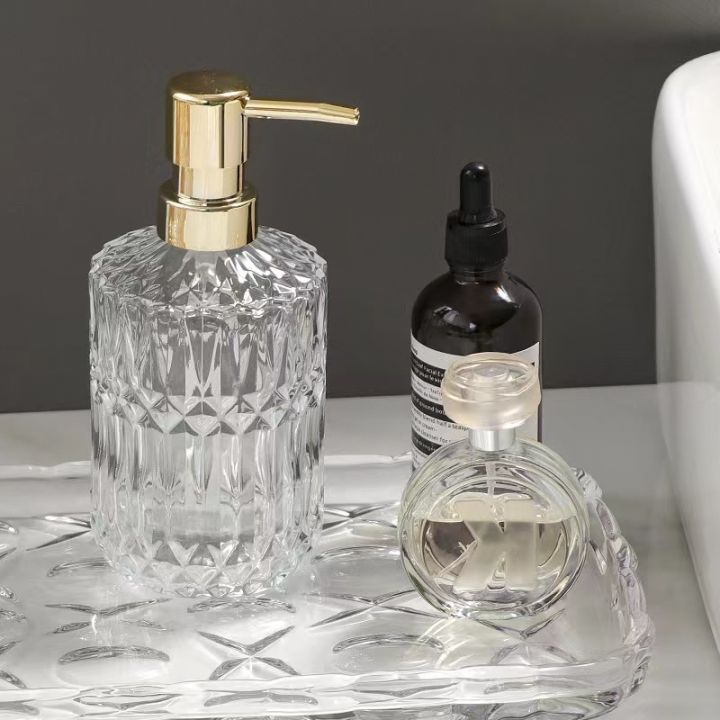 cw-hand-sanitizer-glass-dispenser-390ml-shampoo-accessories