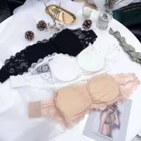 Australia Venice Korean Version Lace y Bust Small Sling Anti-Glare Gathering Nude Breast Bottoming Wrapped Chest Strapless Girls Comfortable