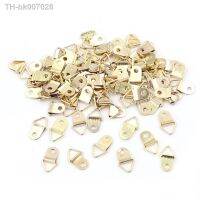 ✥☏  100pcs/lot Easy To Hang Picture Oil Painting Mirror Golden D-Ring Hanging Frame Hooks Hangers