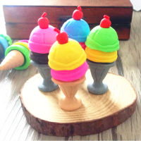 48pcslot Kawaii Ice Cream 3D rubber erasers Kawaii eraser drawing tool gift stationery office school supplies