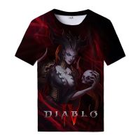 2023 Game Diablo 4 T-shirt Fashion Summer Round Neck Mens Shirt Cool 3d Printing Tops Street Harajuku Clothing