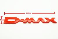 ป้ายโลโก้ D-MAX  พลาสติกสีแดง ขนาด21.4X3.5 cm ติดตั้งด้วยเทปกาวสองหน้าด้านหลัง