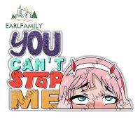 EARLFAMILY สติกเกอร์รถ13Cm X 8.4Cm สำหรับ Zero Two You Cant Stop Me Peeker ไวนิลรูปลอกอุปกรณ์เสริมรถยนต์อะนิเมะครีมกันแดดกันน้ำ