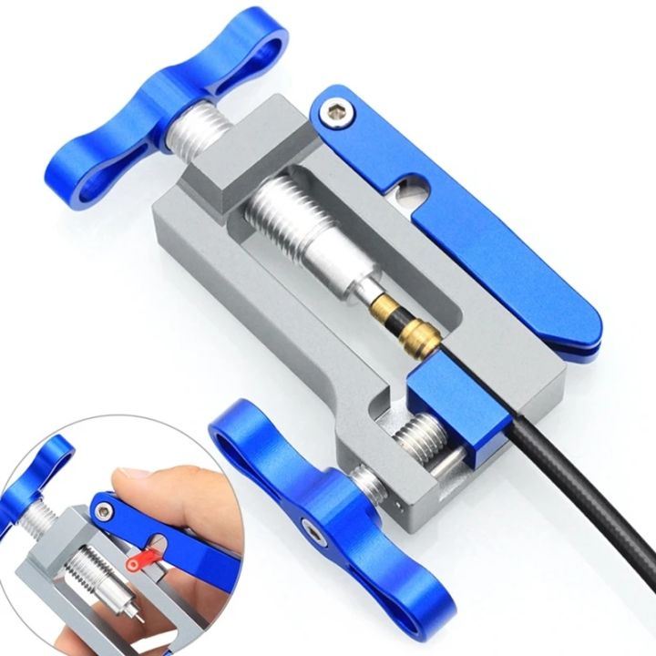 2-in-1-bike-hydraulic-disc-brake-oil-needle-tools-driver-hose-cutter-cable-pliers-olive-connector-insert-bh59-bh90-install-press
