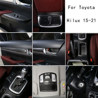 For Toyota Hilux 2015-2021 Soft Carbon Fiber Car Interio Exterior Decoration Strip Car Sticker Modification Accessories