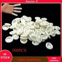 POPULAR X 100PCS เป็นธรรมชาติ เครื่องมือทำเล็บ น้ำยาง ถุงมือยาง เตียงเด็ก ถุงมือป้องกัน ปลอกนิ้ว