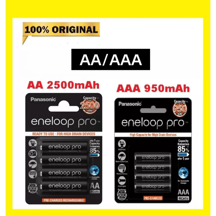 Panasonic Eneloop Pro Aa Aaa Rechargeable Battery 1 2v Ni Mh Nimh