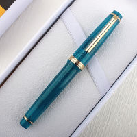 Jinhao 82 Clear Turquoise Green Fountain Pen Gold Trim อะคริลิค Barrel Fine Nib สำหรับเขียนตัวอักษรลายเซ็นโรงเรียน--hang yu trade