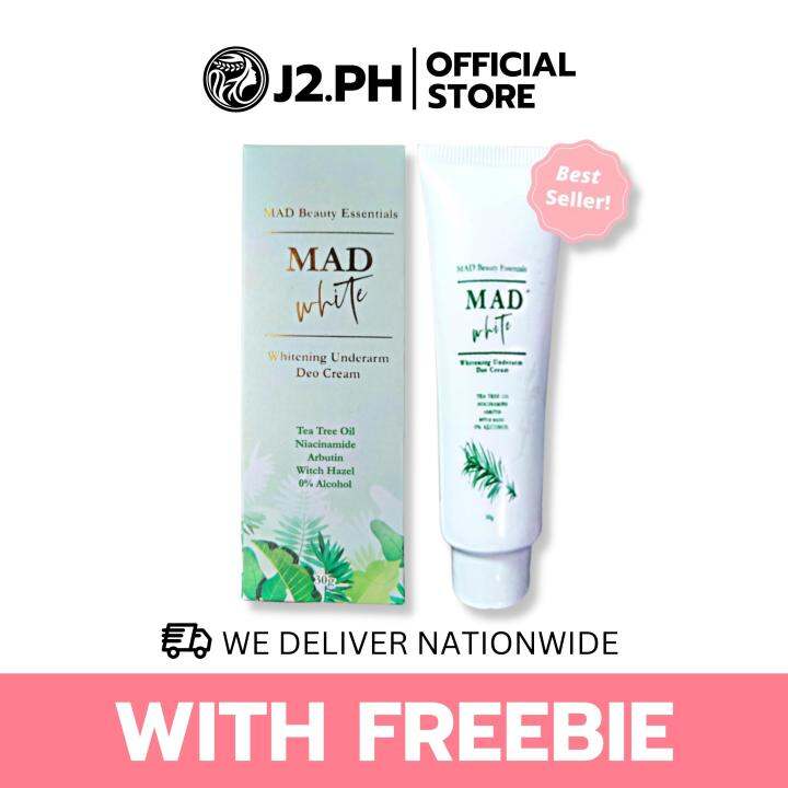 MAD White Underarm Whitening Deo Cream Tea Tree Oil Niacinamide Arbutin