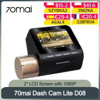 70mai Dash Cam Lite Global Version 1080P HD Night Vision Car DVR Free Wifi 70mai APP Connnection Smart Dashcam Parking Monitor