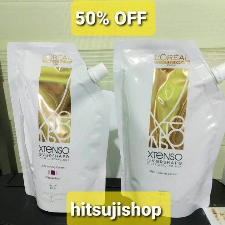 Authentic 400ml. Set Loreal Extenso Evershape Hair Rebonding Cream