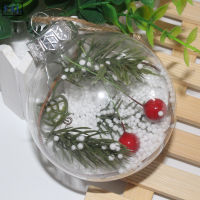 FAL Christmas Snow Ball Pendant Plastic Xmas Tree Ornament For Santa Tree Hanging Ball