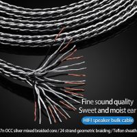 ATAUDIO HIFI 7N Copper and silver mix Bulk speaker cable audio loudspeaker cable copper audio HiFi speaker cable for DIY